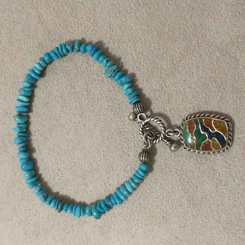 Relios Blue Turquoise Toggle Bracelet
